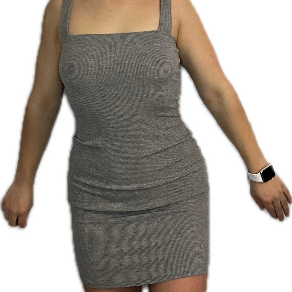 Simple gray stretchy dress
